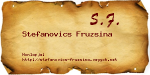 Stefanovics Fruzsina névjegykártya